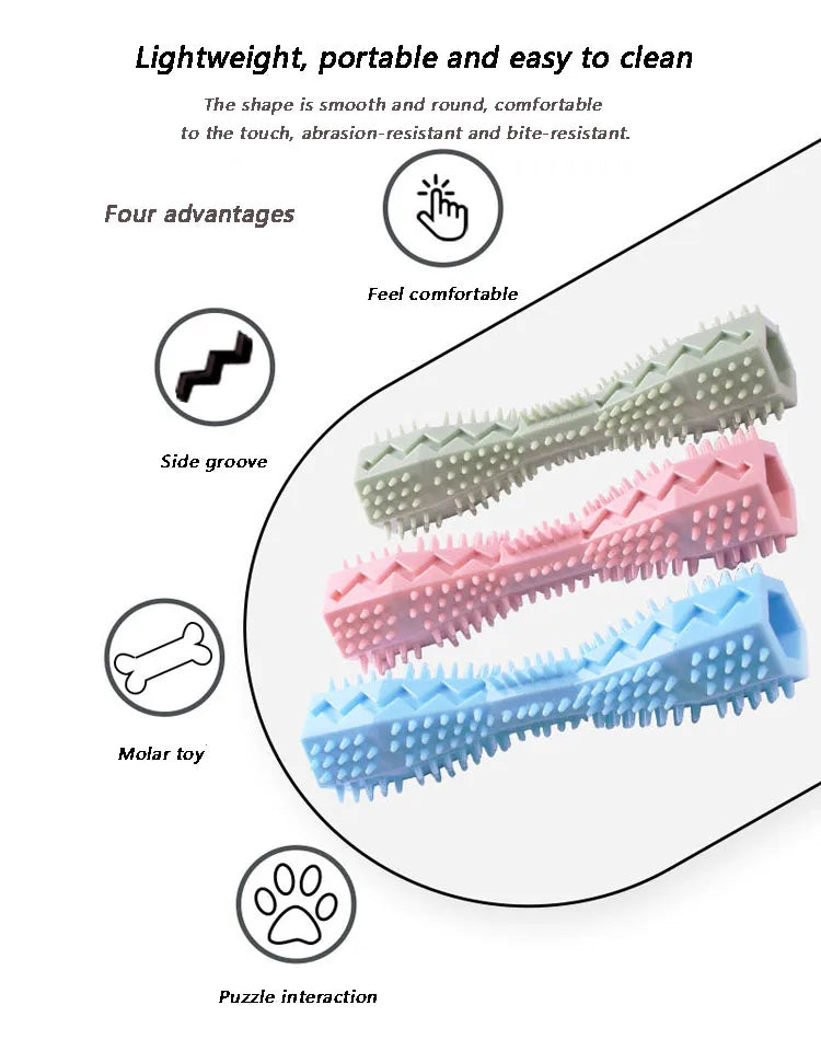 Juguete Masticable Dental de Goma Suave para Perros