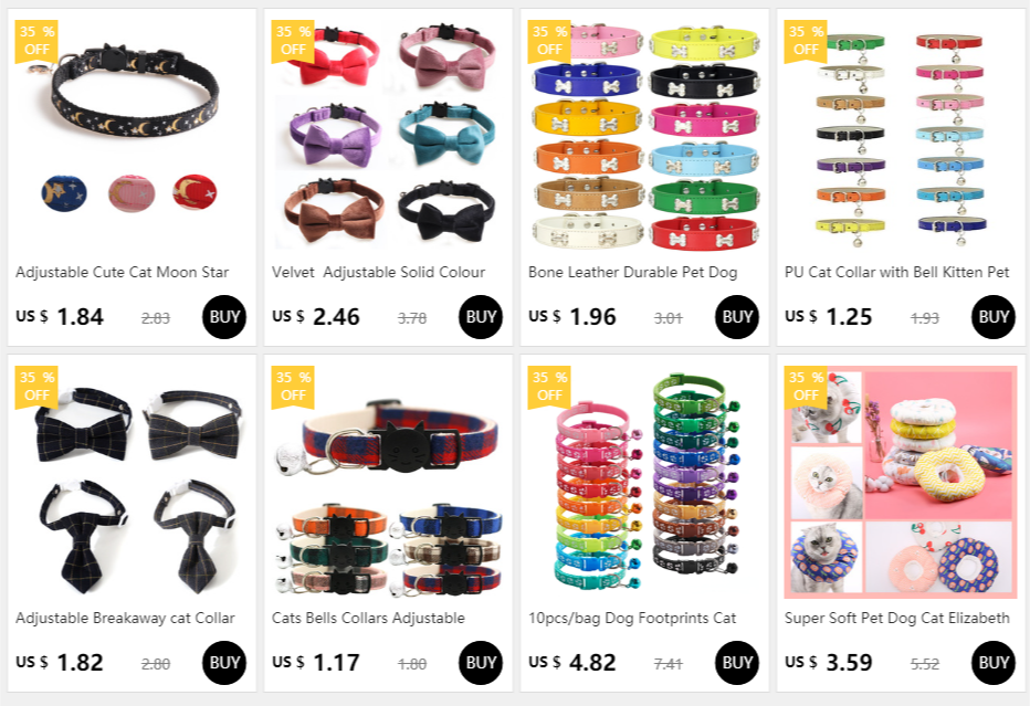 Bone Design Leather Dog Collar — 16 Colors & 4 Sizes