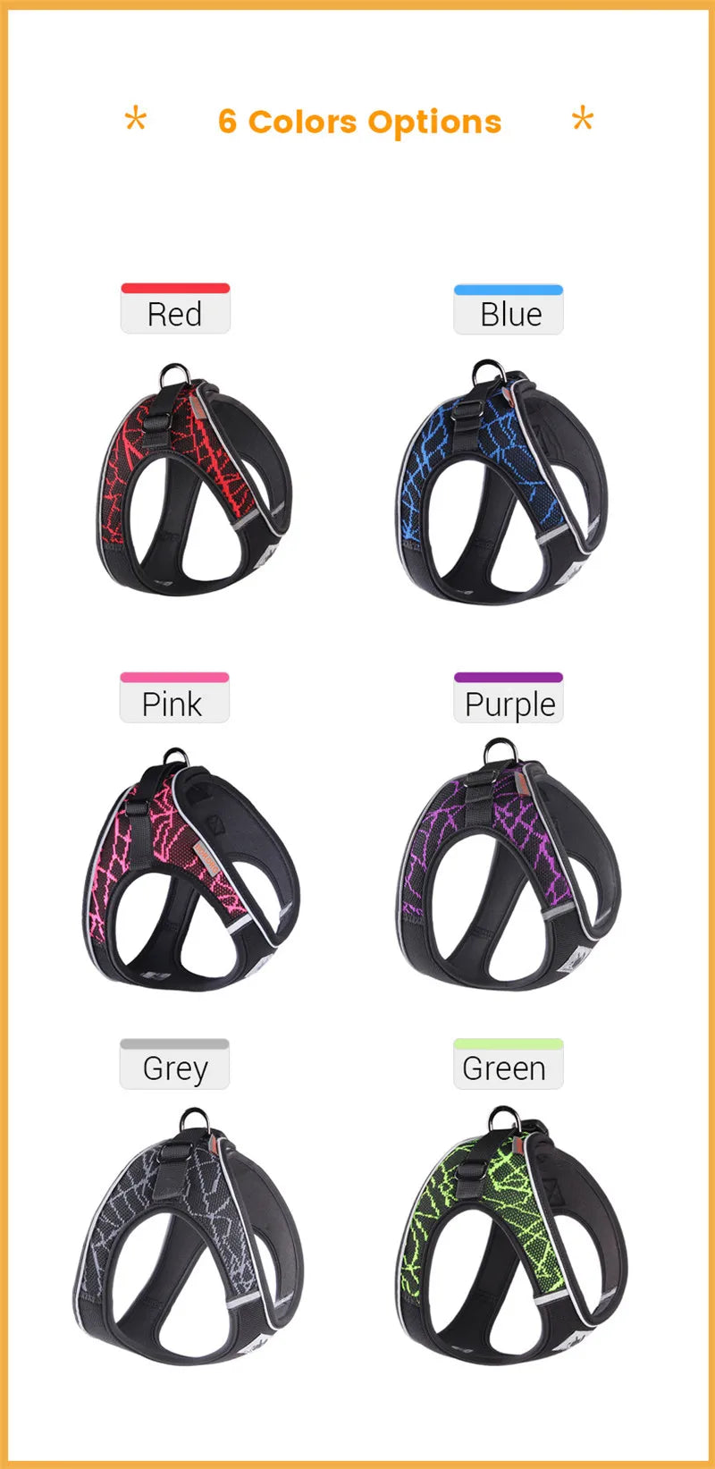 Reflective No-Pull Dog Harness for Small & Medium Dogs — Padded Breathable Vest