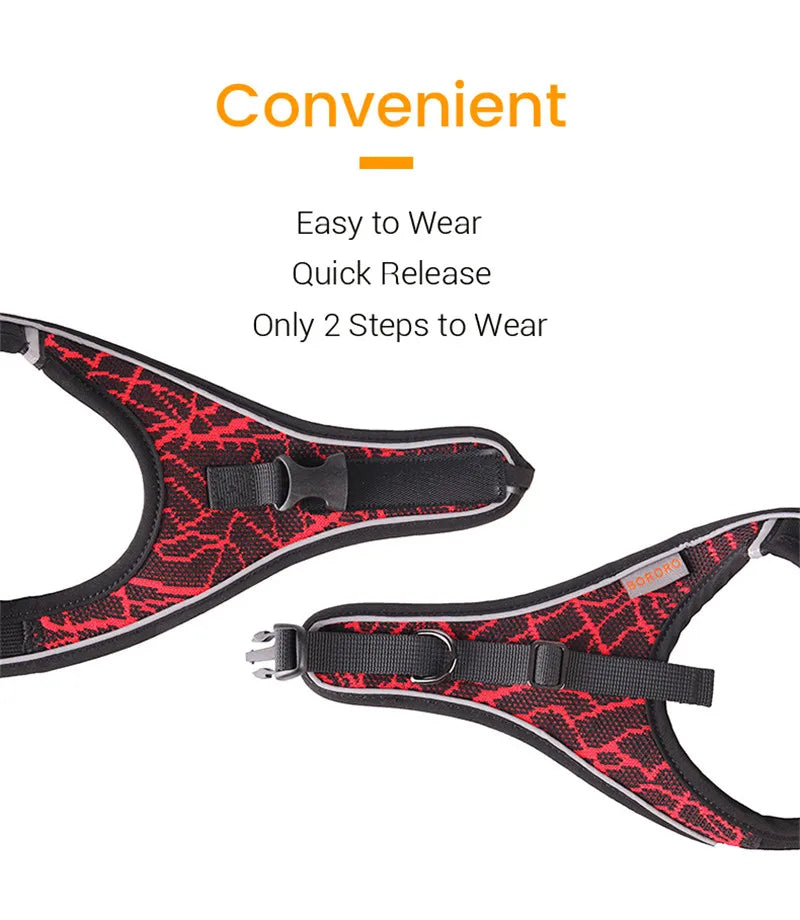 Reflective No-Pull Dog Harness for Small & Medium Dogs — Padded Breathable Vest