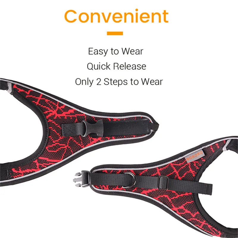 Reflective No-Pull Dog Harness for Small & Medium Dogs — Padded Breathable Vest