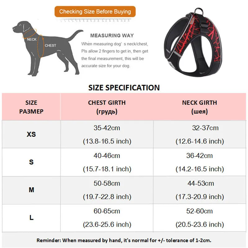 Reflective No-Pull Dog Harness for Small & Medium Dogs — Padded Breathable Vest