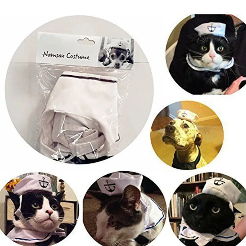 Sailor Costume for Cats and Dogs – Naval Jacket for Halloween and Christmas