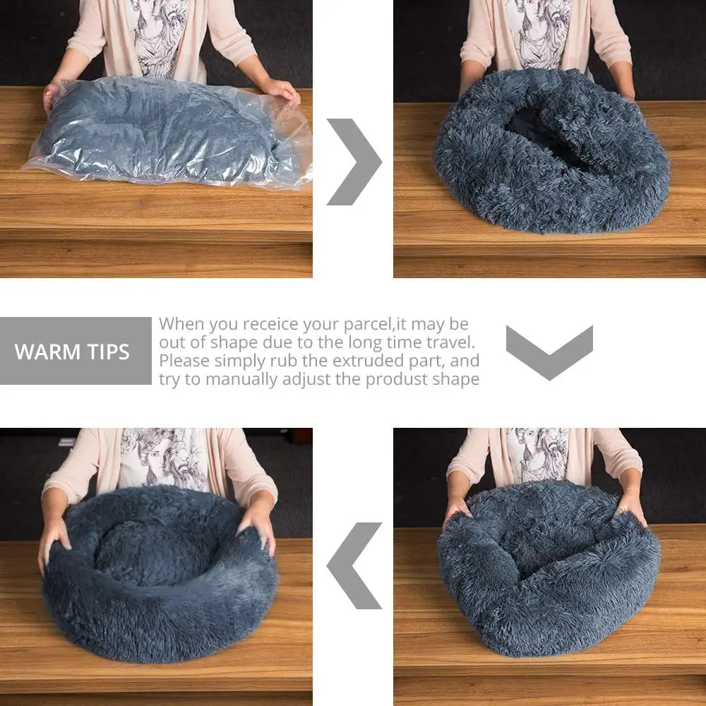 Luxury Round Pet Bed for Dogs & Cats – Ultra Soft & Warm