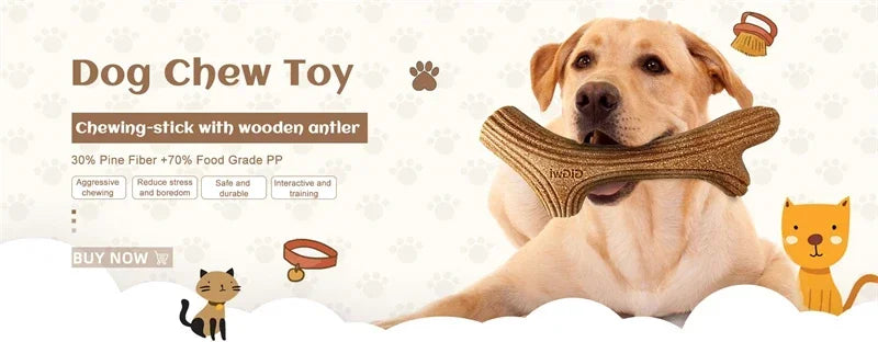 Real Deer Antler Dog Chew Toy – Indestructible Natural Wood for Aggressive Chewers