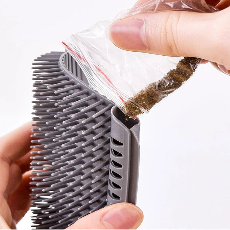 Corner Cat Scratcher & Massager – Self-Grooming Brush