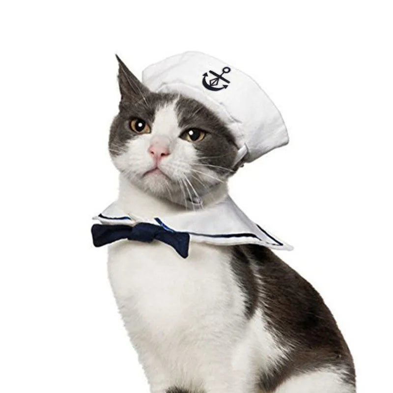 Sailor Costume for Cats and Dogs – Naval Jacket for Halloween and Christmas