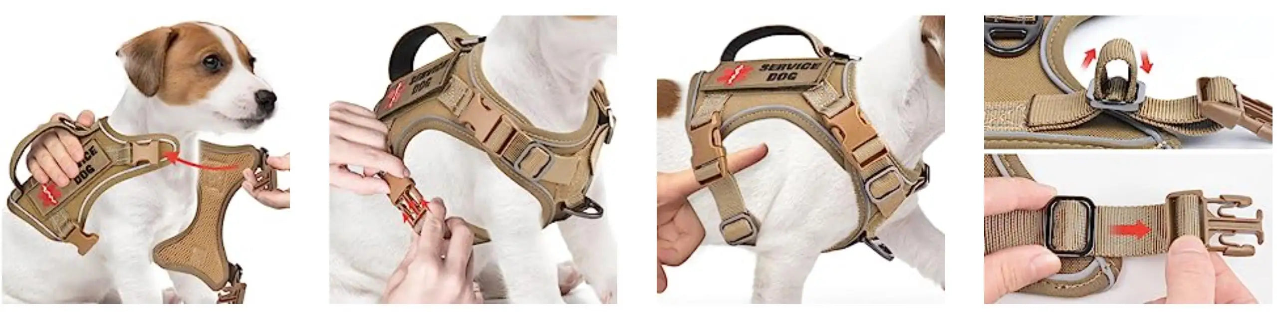 Tactical Military Dog Harness — with Handle, Reflective & Patches Included