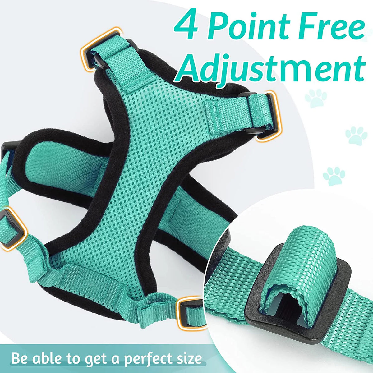 Arnés y Correa para Gatos — Suave, Ajustable y Escape-Proof