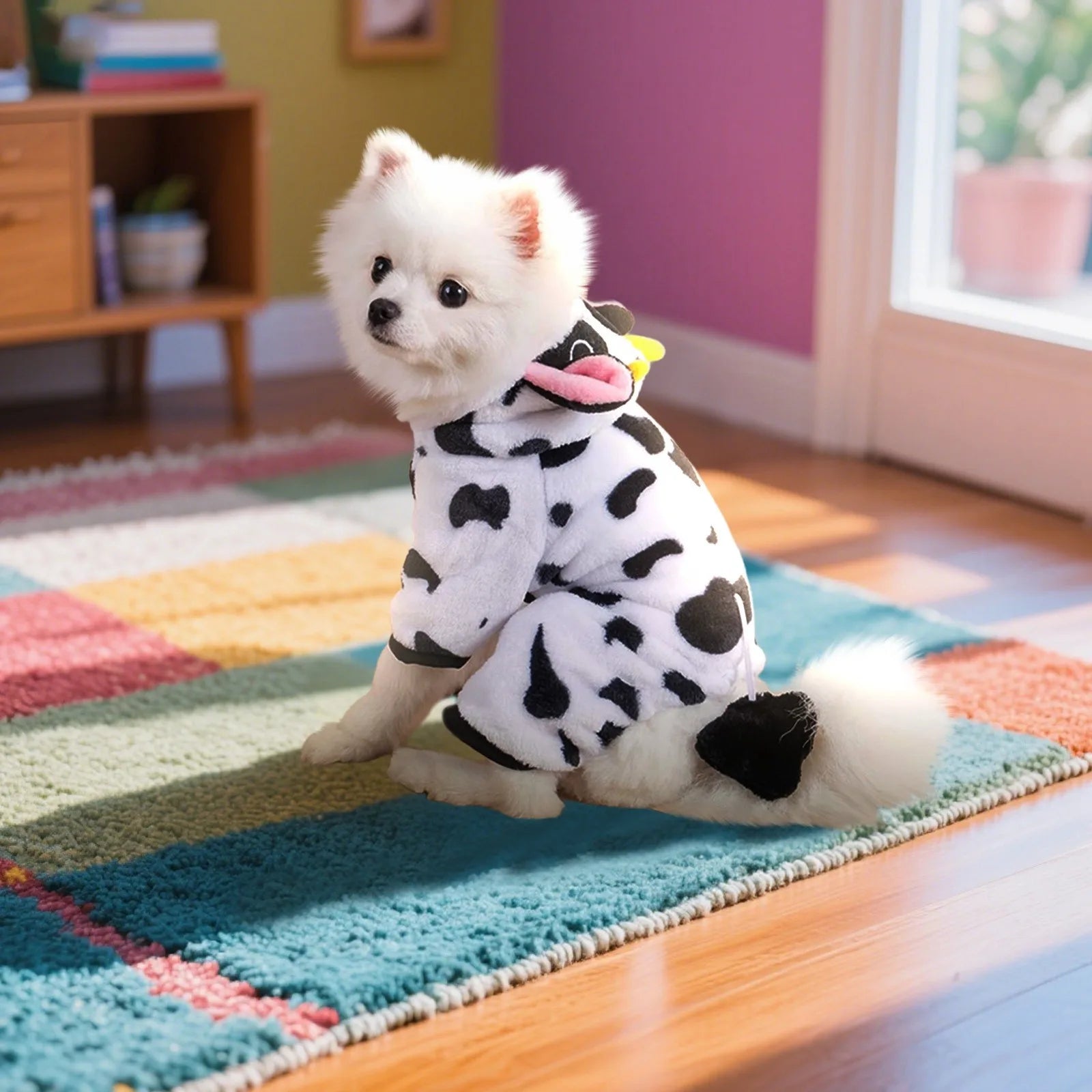 Cow Costume for Dogs & Cats – Warm & Adorable for Halloween and Christmas