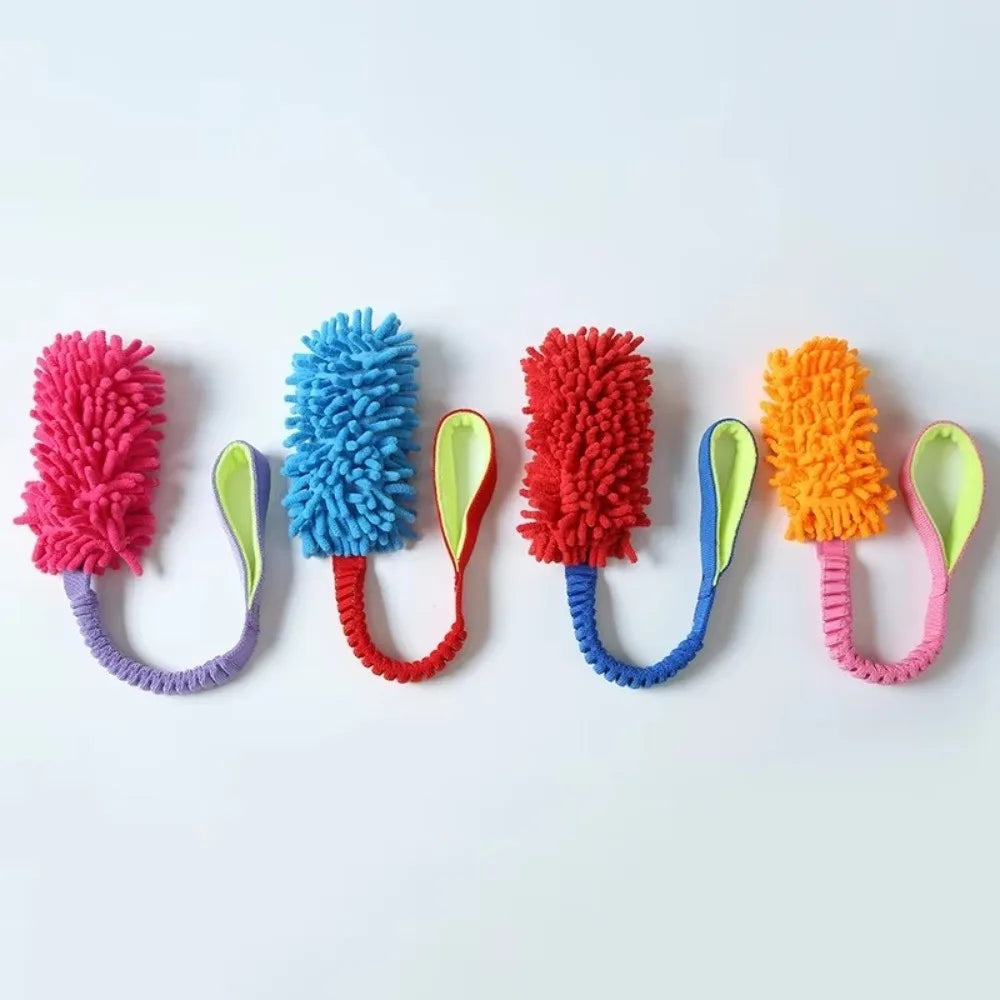 Plush Rope Ball Dog Toy – Interactive Dental Cleaning Chew for Small & Medium Dogs