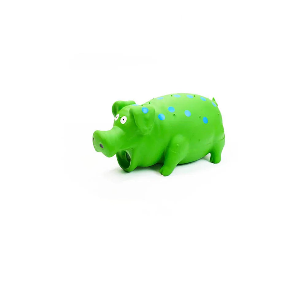 Juguete de Látex Cerdito con Sonido para Perros - Masticable, Resistente y Divertido