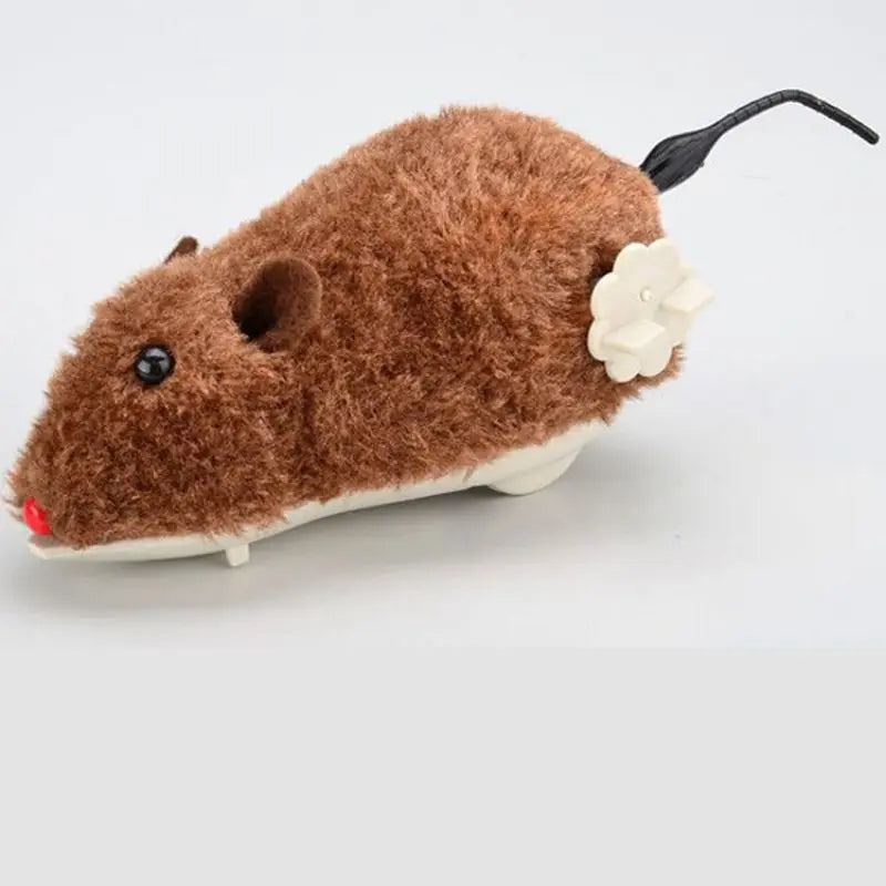 Wind-Up Mouse Cat Toy – Realistic Plush That Runs on Its Own – No Batteries Needed