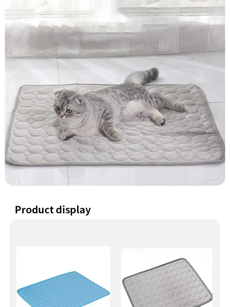 Summer Cooling Mat for Dogs & Cats – Ice Silk Fabric