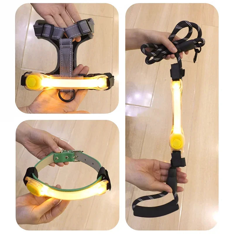 LED Safety Strip for Dogs — Waterproof with Flashing Night Light