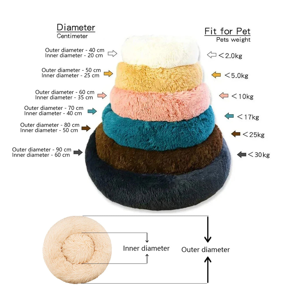 Luxury Round Pet Bed for Dogs & Cats – Ultra Soft & Warm