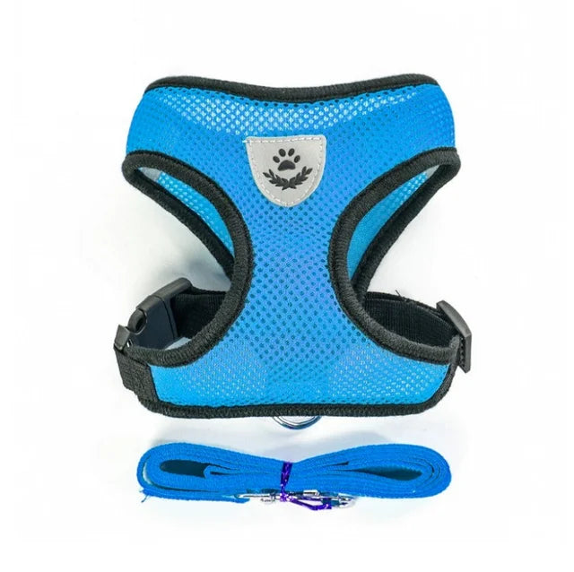 Mesh Harness & Leash Set for Cats and Dogs — Breathable, Reflective & Adjustable