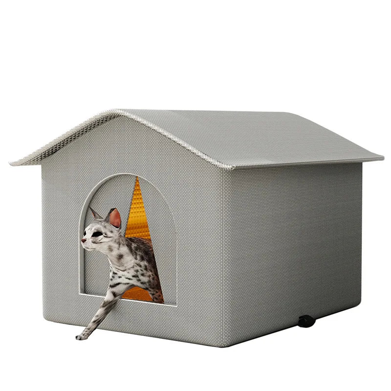Pet Cave House for Dogs & Cats – Waterproof Foldable Winter Shelter