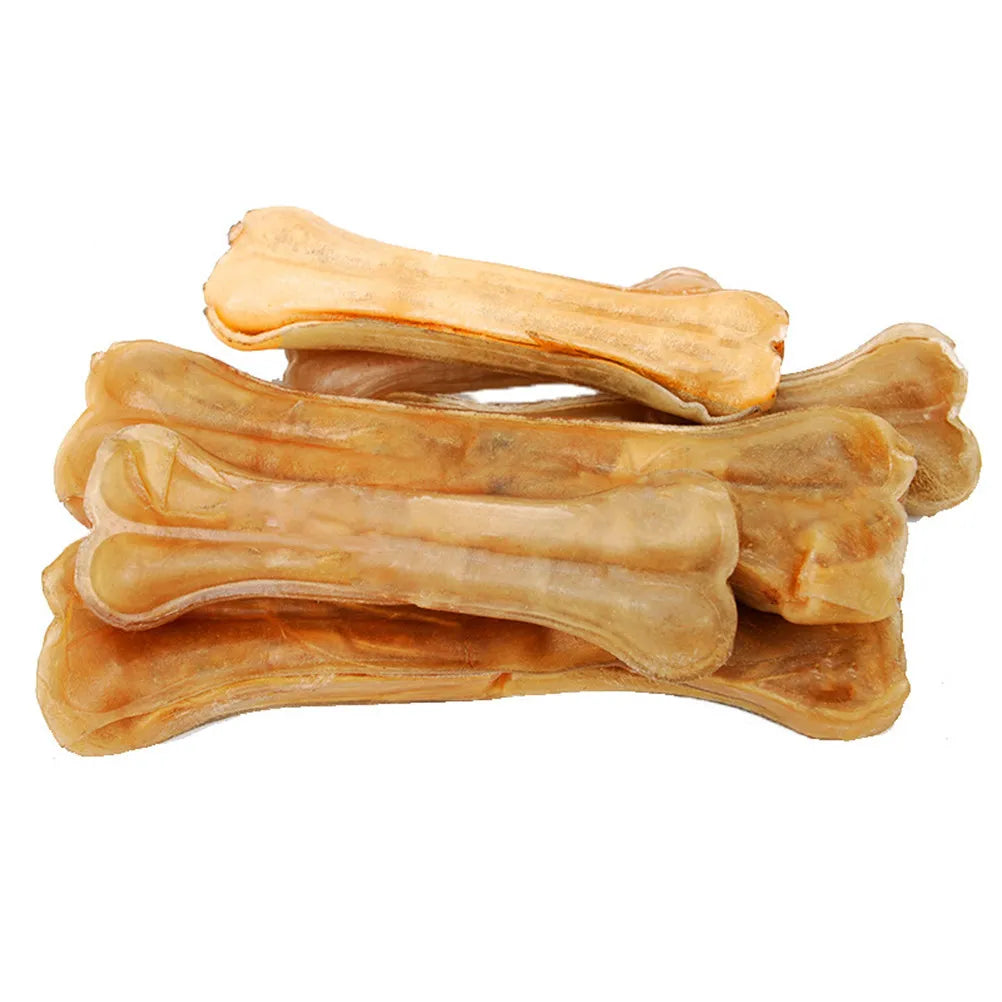 Hueso Masticable para Perros Pequeños y Cachorros - Cuero Crudo, Limpieza Dental