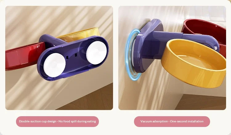 Height-Adjustable Anti-Tip Bowl for Dogs and Cats