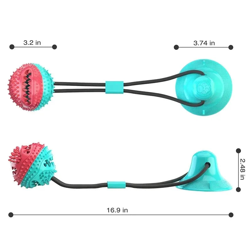 Tough Chew Toy for Large Dogs – Natural Rubber Bone with Beef Flavor & Dental Cleaning