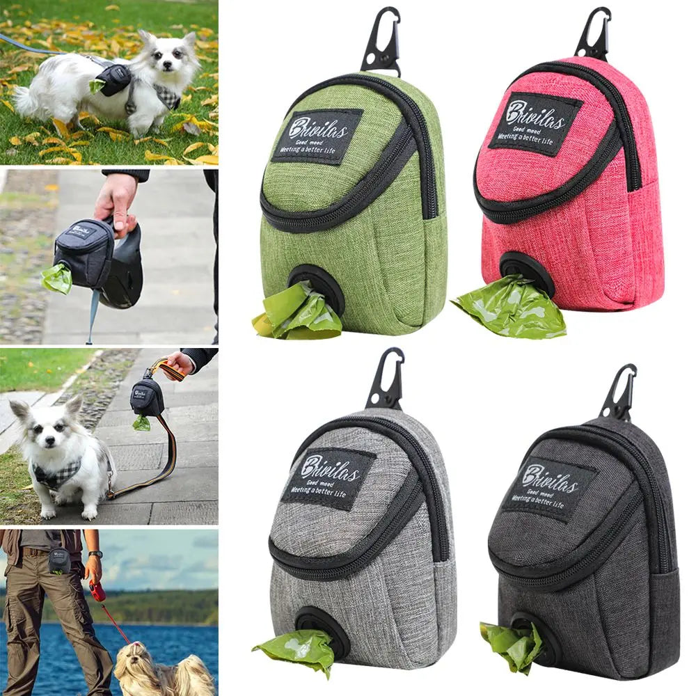 Multifunction Dog Treat Pouch & Waste Bag Dispenser – Portable Training Bag for Walks