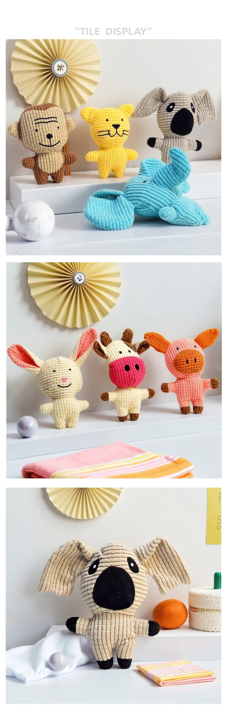 Juguete de Peluche con Sonido para Gatos y Perros - Diseño Mazorca Resistente a Mordidas