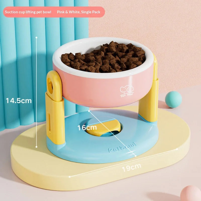 Height-Adjustable Anti-Tip Bowl for Dogs and Cats