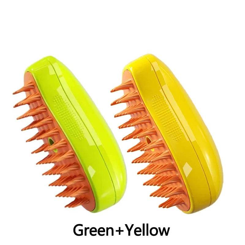 3-in-1 Steam Brush for Cats & Dogs – Grooming, Massage & Steamer