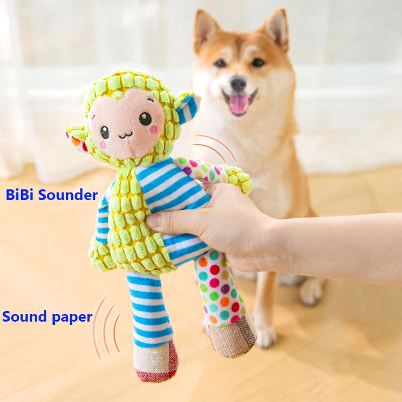 Juguete de Peluche con Sonido para Perros y Gatos - Animales Lindos, Interactivo
