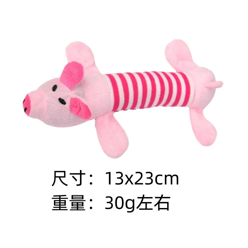 Juguetes de Peluche con Sonido para Perros y Gatos - Cerdo, Pato y Elefante