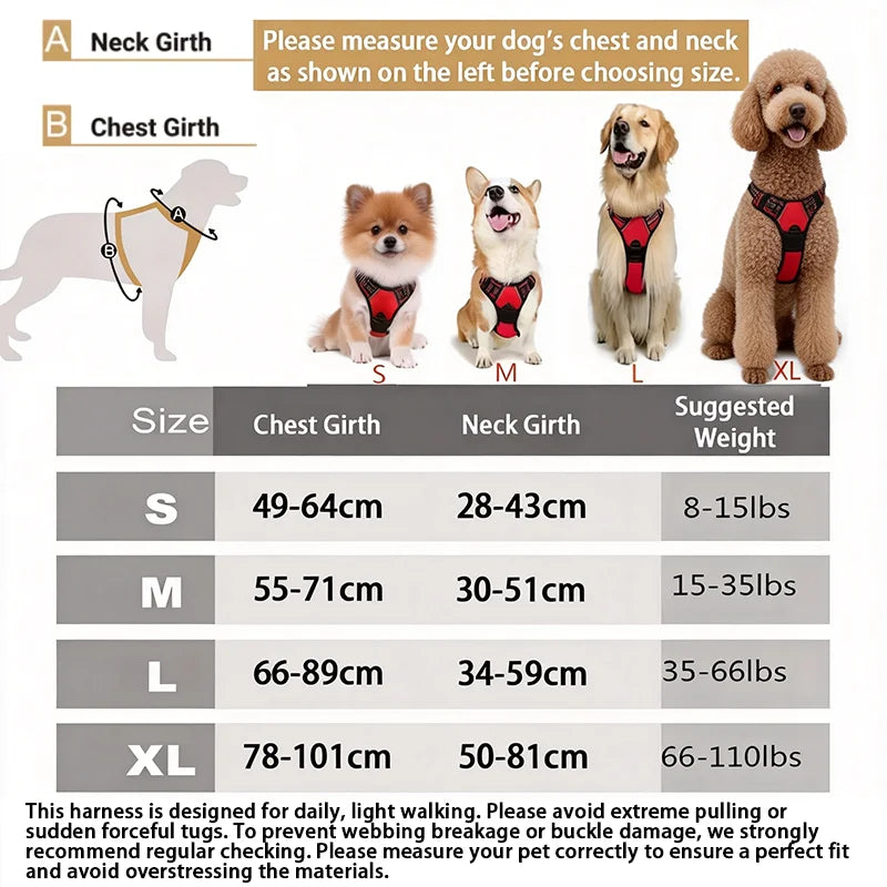 No-Pull Dog Harness — Reflective, Adjustable with Comfortable Handle
