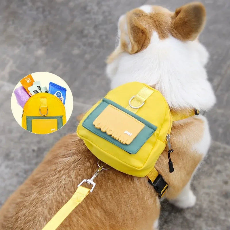 Pet Carrier Backpack with Adjustable Harness & Collar – Perfect for Travel & Walks