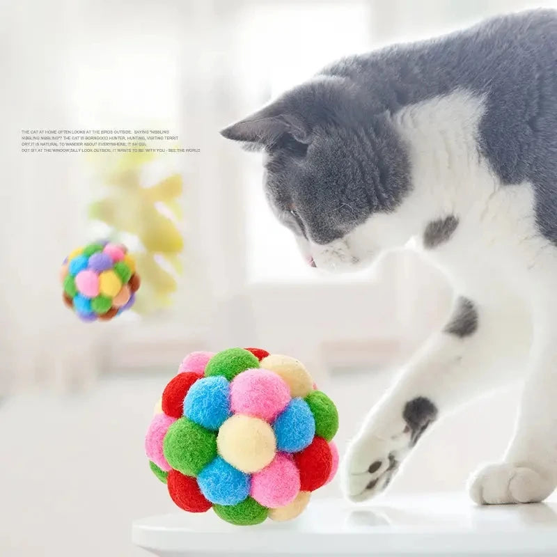 Cat Toy Balls – Plush, Bell & Wool Set for All Ages