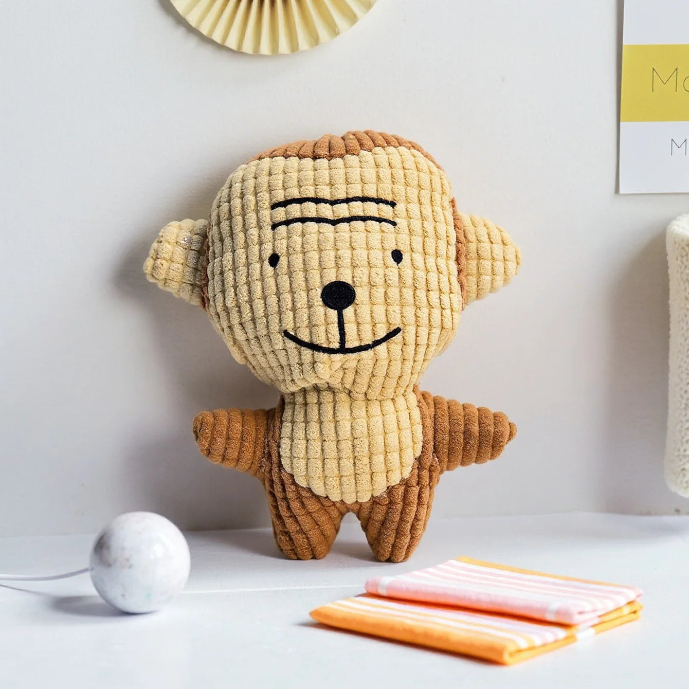 Juguete de Peluche con Sonido para Gatos y Perros - Diseño Mazorca Resistente a Mordidas