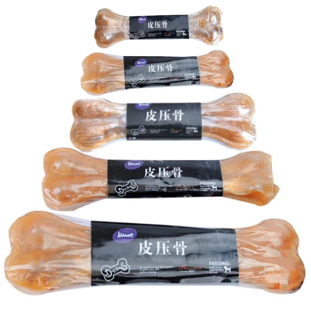 Hueso Masticable para Perros Pequeños y Cachorros - Cuero Crudo, Limpieza Dental