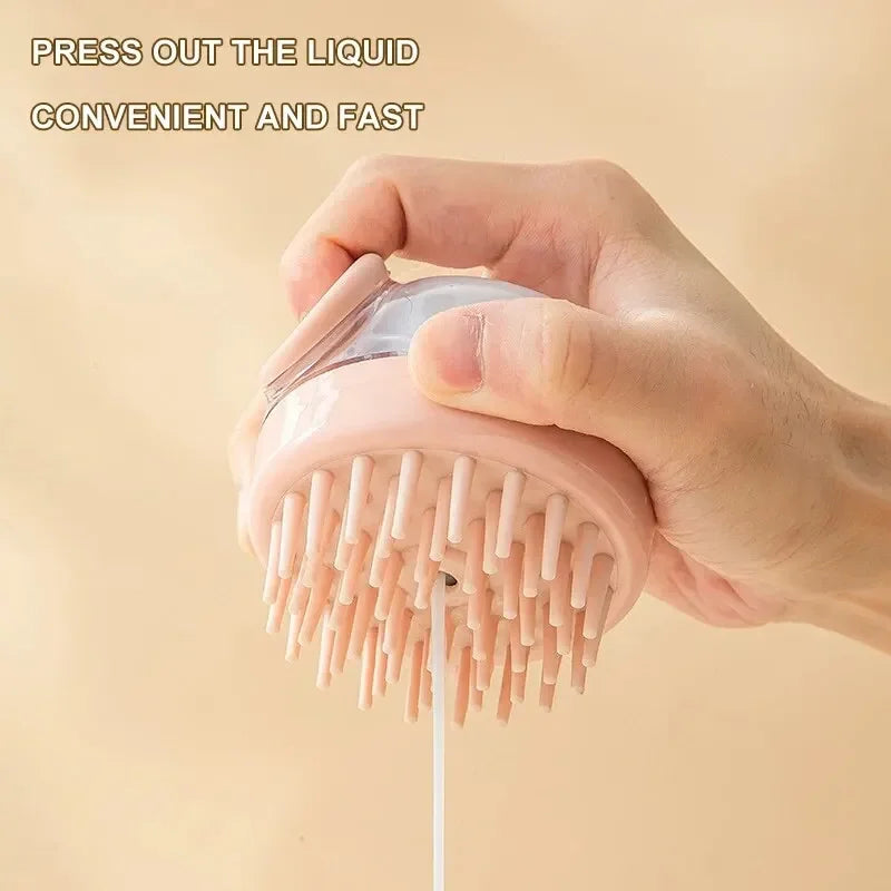 Bath Brush with Shampoo Dispenser for Dogs and Cats – Massage & Deep Cleaning