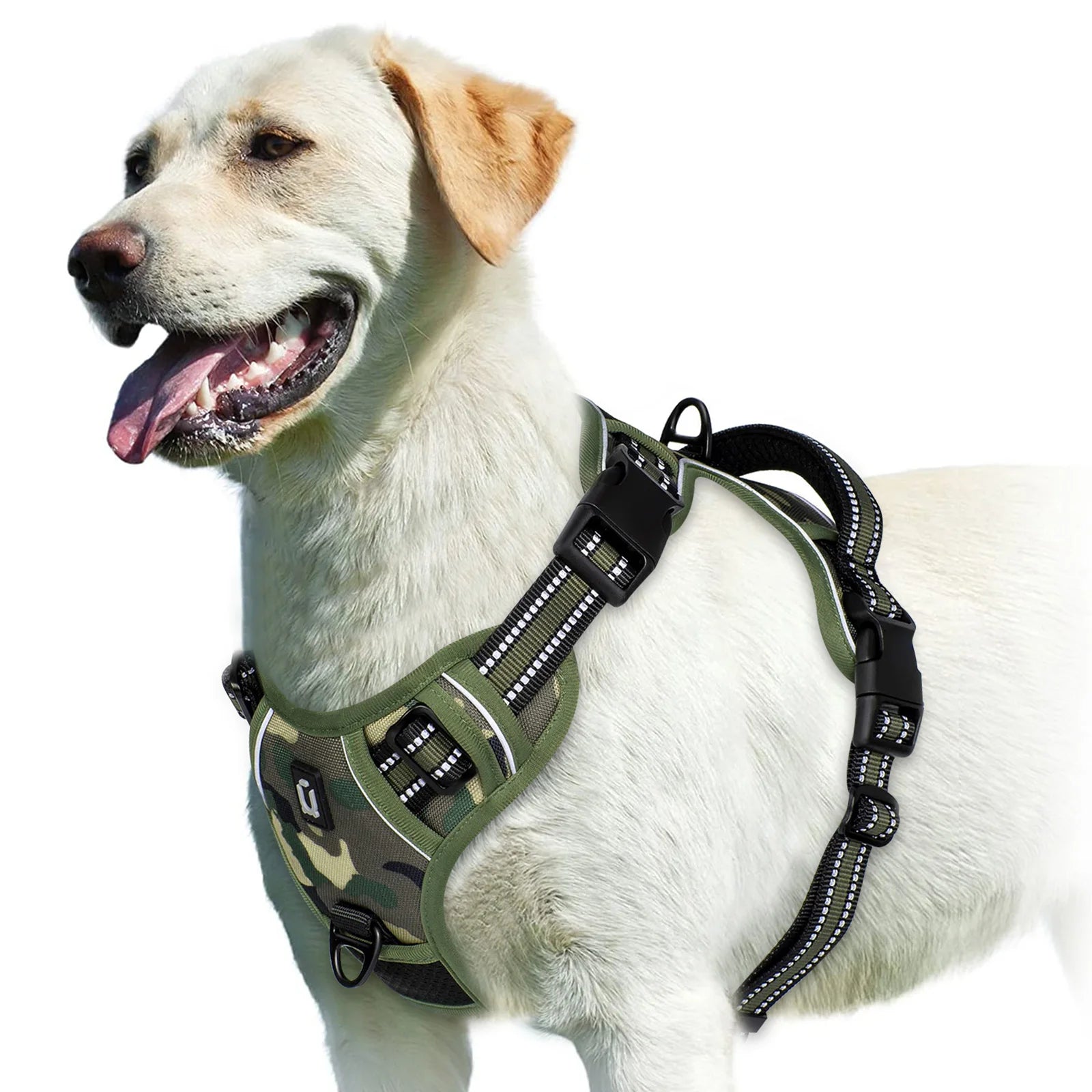Arnés Sin Jalón para Perros – Chaleco Acolchado Ajustable con Asa de Control