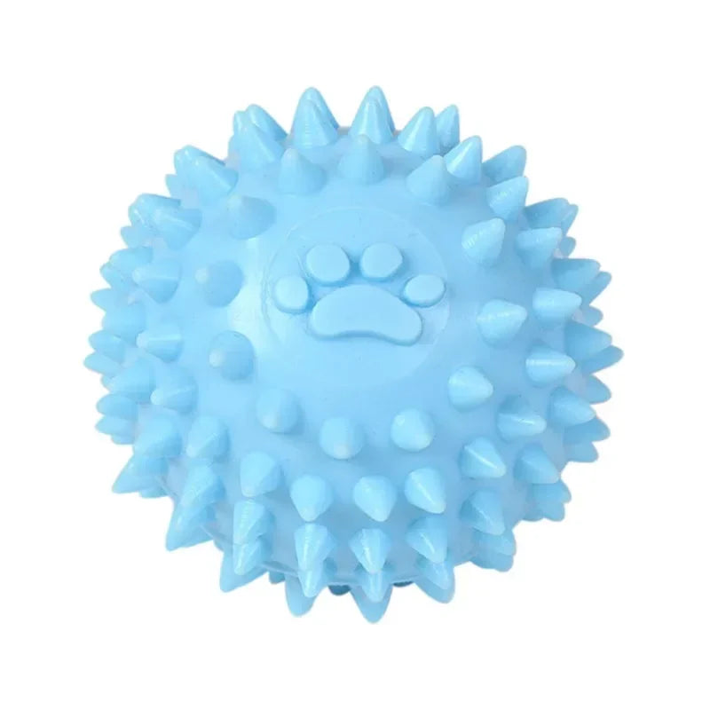 Interactive Paw Print Chew Ball for Dogs & Cats – TPR Dental Cleaning Toy
