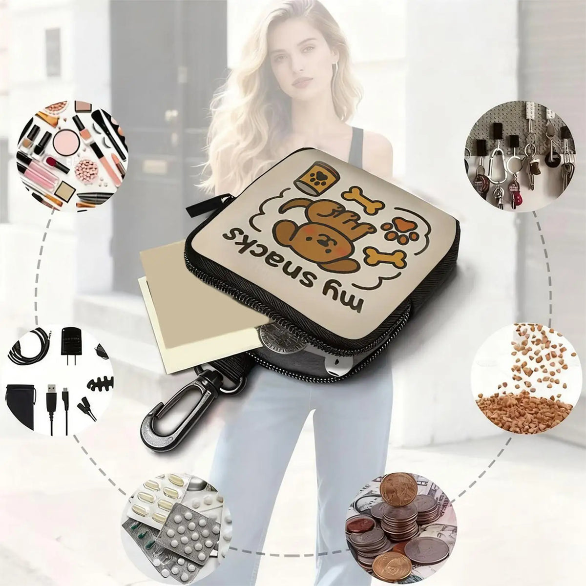 Dog Treat Training Pouch – Multi-Purpose Snack Dispenser for Walks, Hiking & Outdoor Training