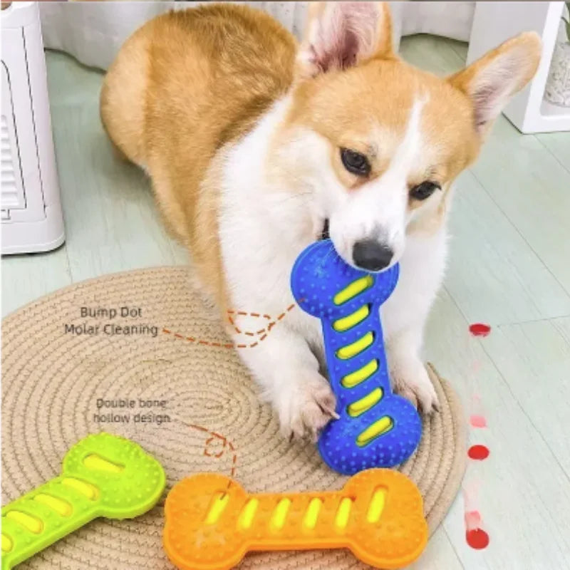 Juguete Mordedor para Perros – TPR Interactivo, Limpieza Dental y Antiestrés