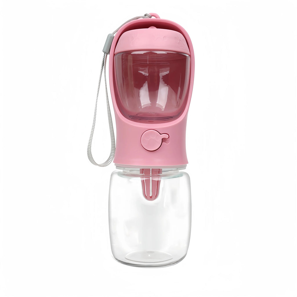 2-in-1 Portable Water Bottle with Food Storage for Dogs & Cats – Travel & Walks