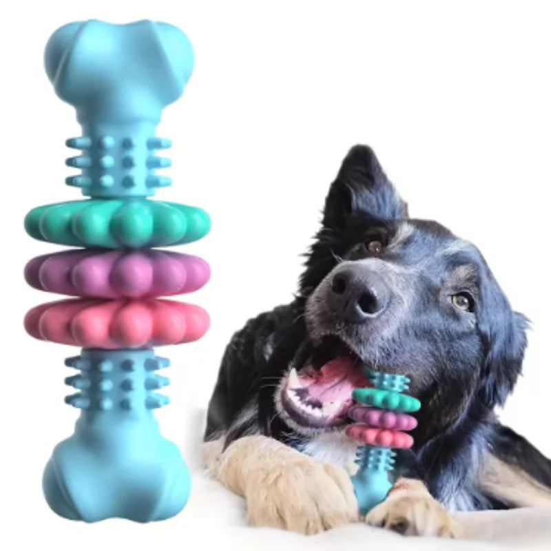 Juguete Mordedor para Perros – TPR Interactivo, Limpieza Dental y Antiestrés