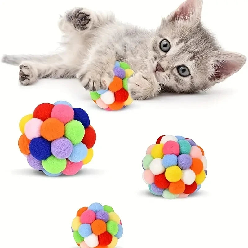 Cat Toy Balls – Plush, Bell & Wool Set for All Ages