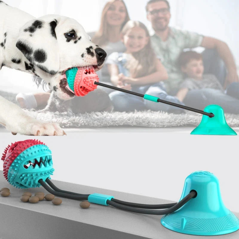 Tough Chew Toy for Large Dogs – Natural Rubber Bone with Beef Flavor & Dental Cleaning