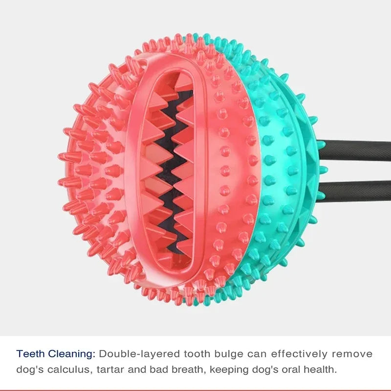 Tough Chew Toy for Large Dogs – Natural Rubber Bone with Beef Flavor & Dental Cleaning