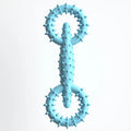 Double Ring Dog Chew Toy – Interactive TPR Rubber for Dental Cleaning & Boredom Relief