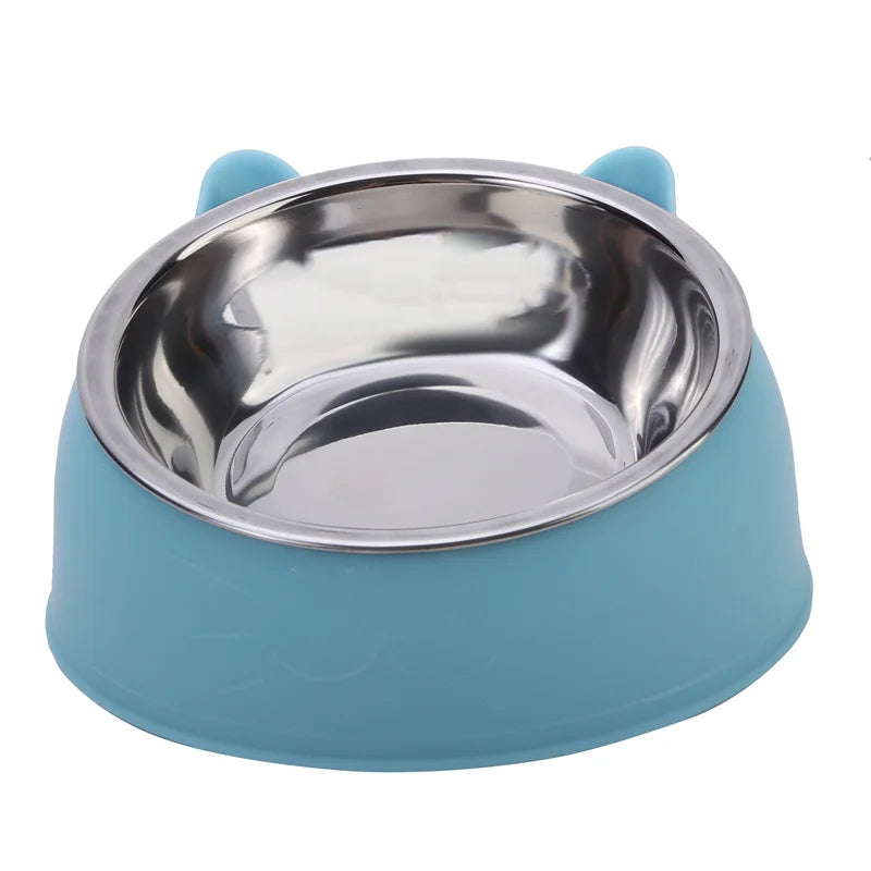 Tilted Stainless Steel Bowl for Cats and Dogs – 1, 2 or 5 Pack