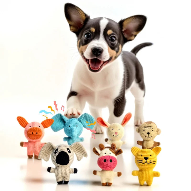 Juguete de Peluche con Sonido para Gatos y Perros - Diseño Mazorca Resistente a Mordidas