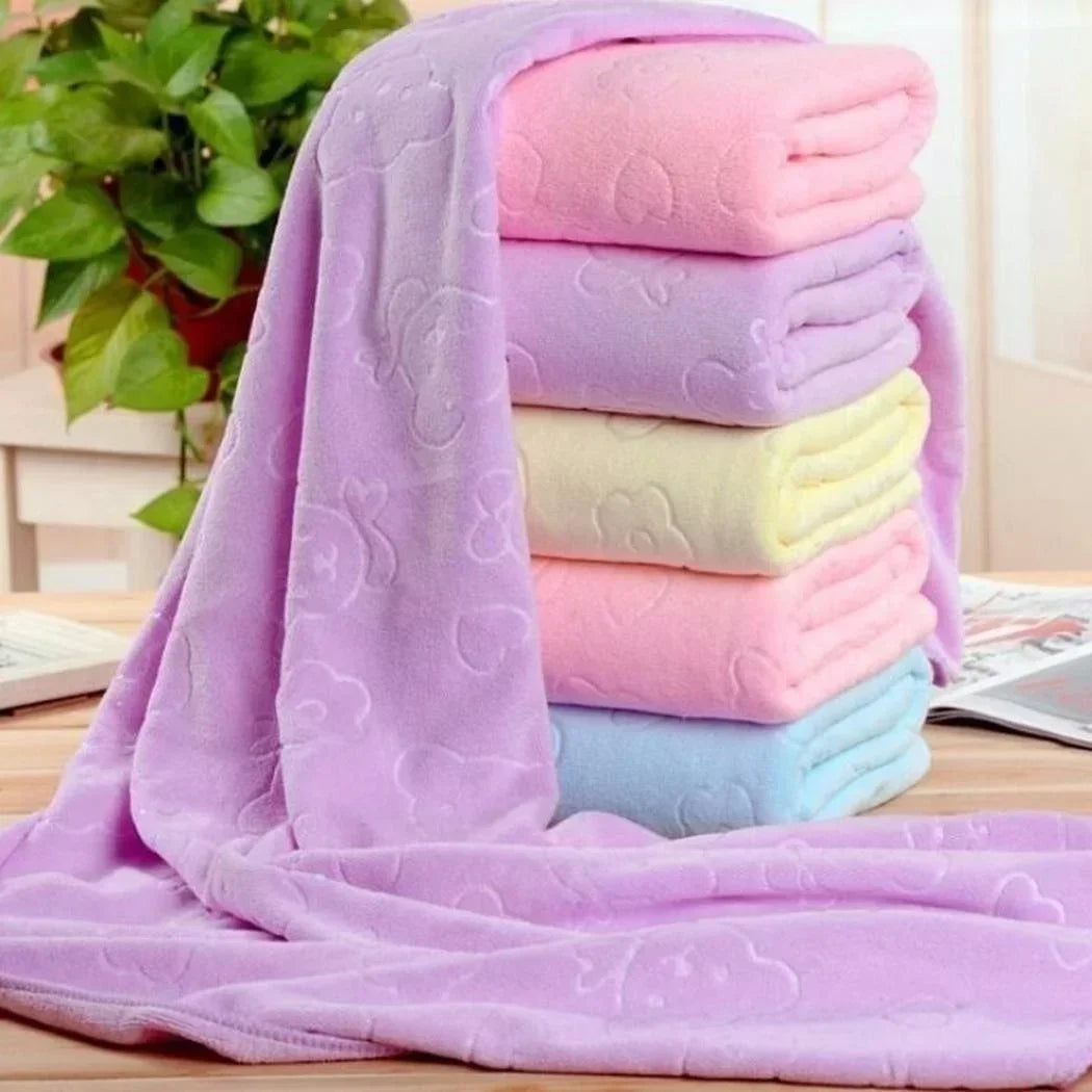 Pet Bath Towel for Dogs and Cats – Absorbent Quick-Dry Microfiber